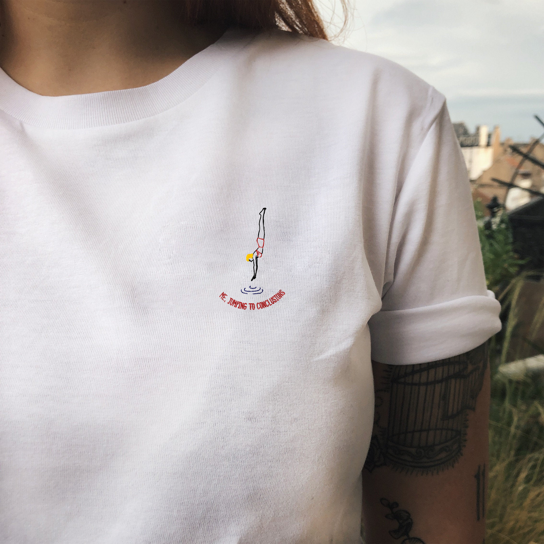 Jumping to Conclusions Embroidered Tee