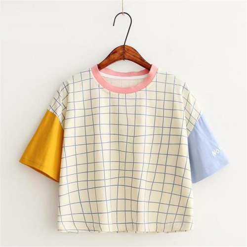 No Worries Harajuku Patchwork Tee