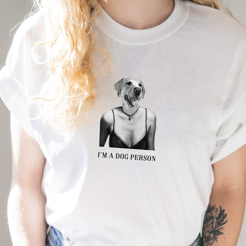 I'm A Dog Person Retro Fit Unisex Tee (Dress)