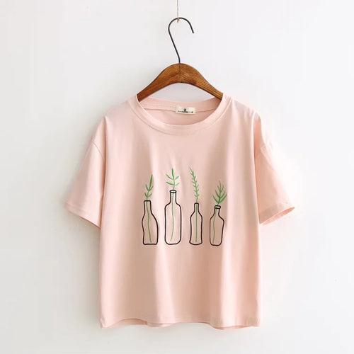 Cute & Succulent Embroidered Tee