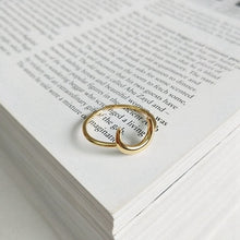 Openwork Minimalist Letter Rings